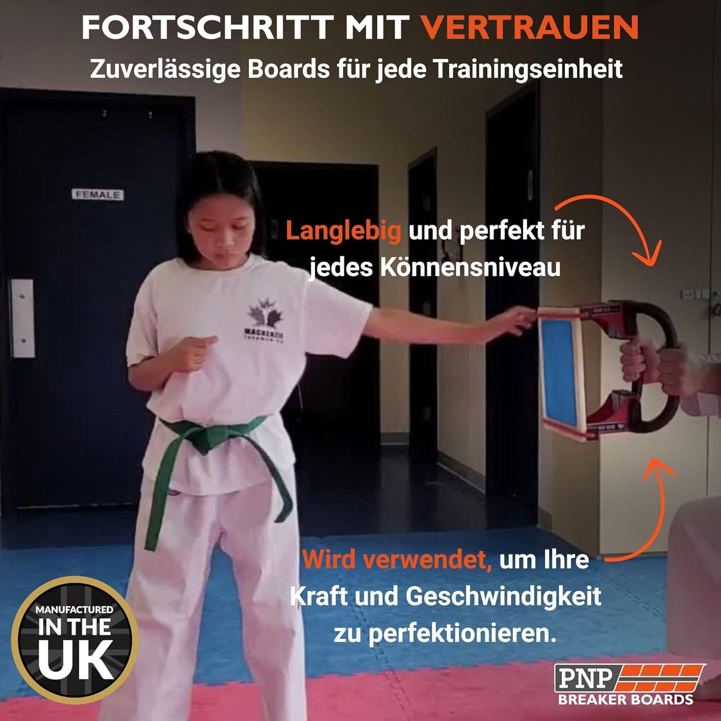 Schlagbretter für Taekwondo-Karate, 25 - Natur - Blau Pad