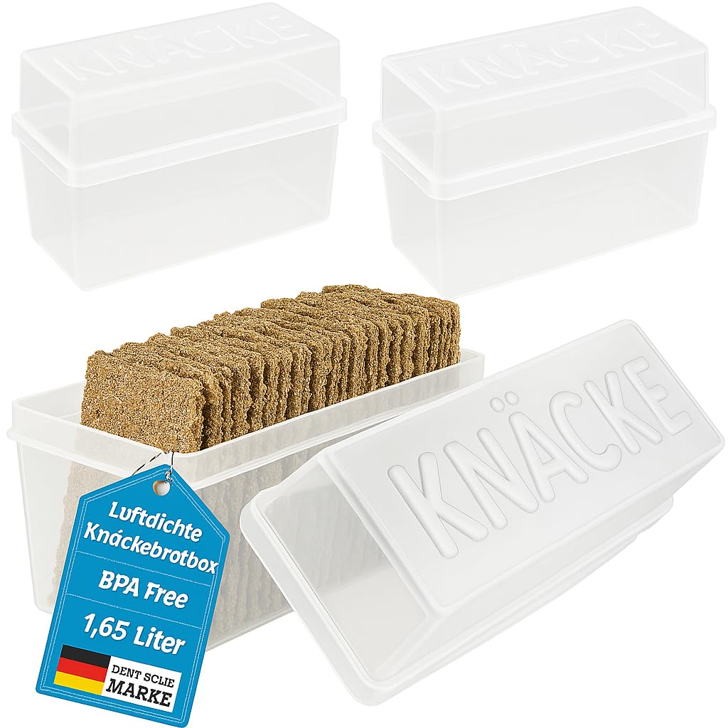 2er-Set Aufbewahrungsbox für Knäckebrot, 2 Stück - Weiss