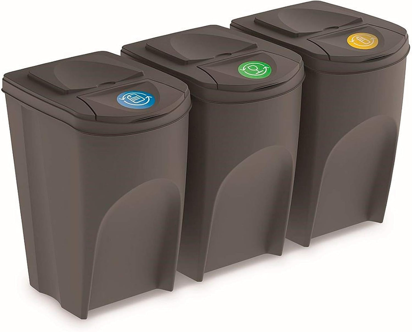 Müllbox SortiBox, Grau 3x35L