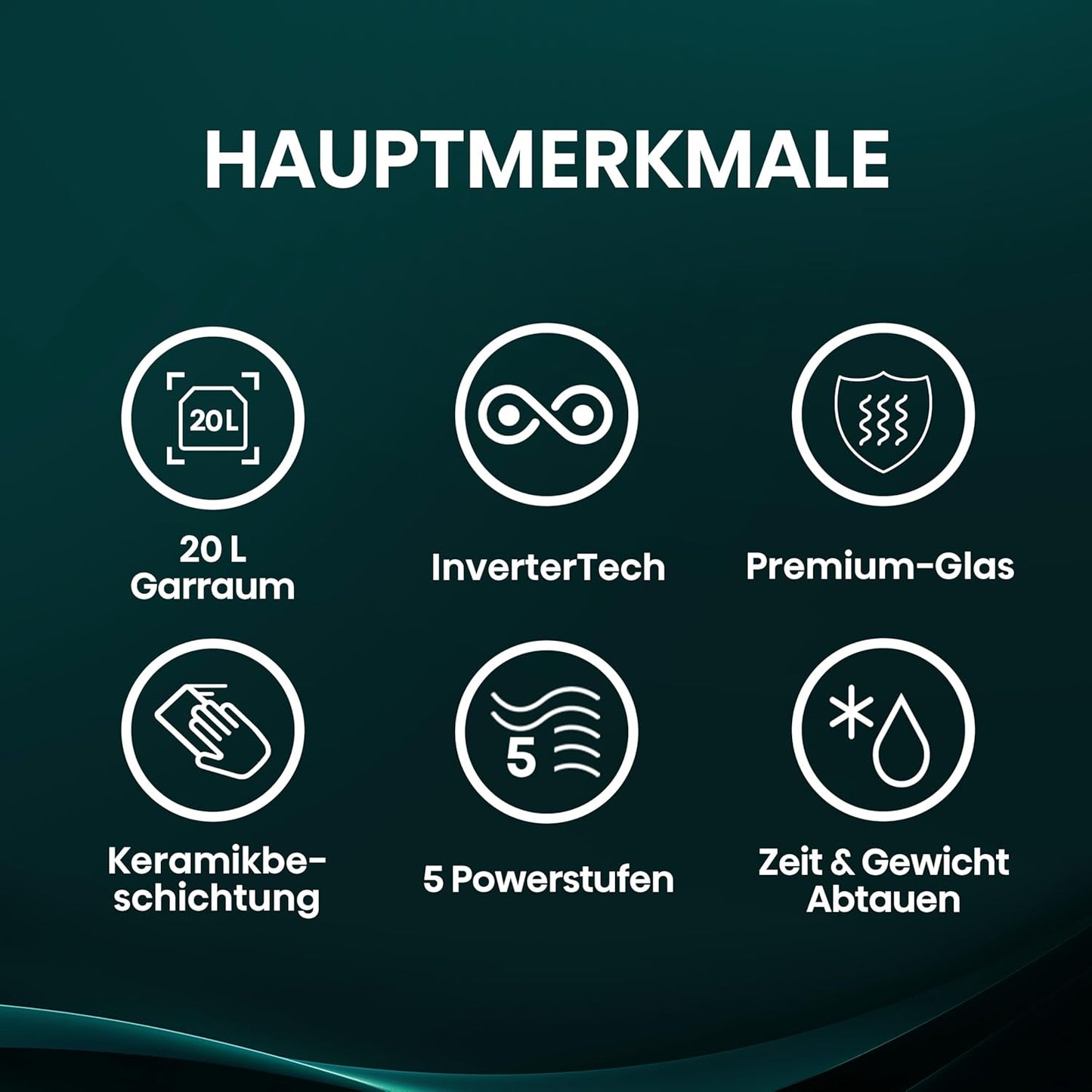 H20MOBP1HI Mikrowelle mit Inverter-Technologie, 20 L Analoge Steuerung Mit InverterTech
