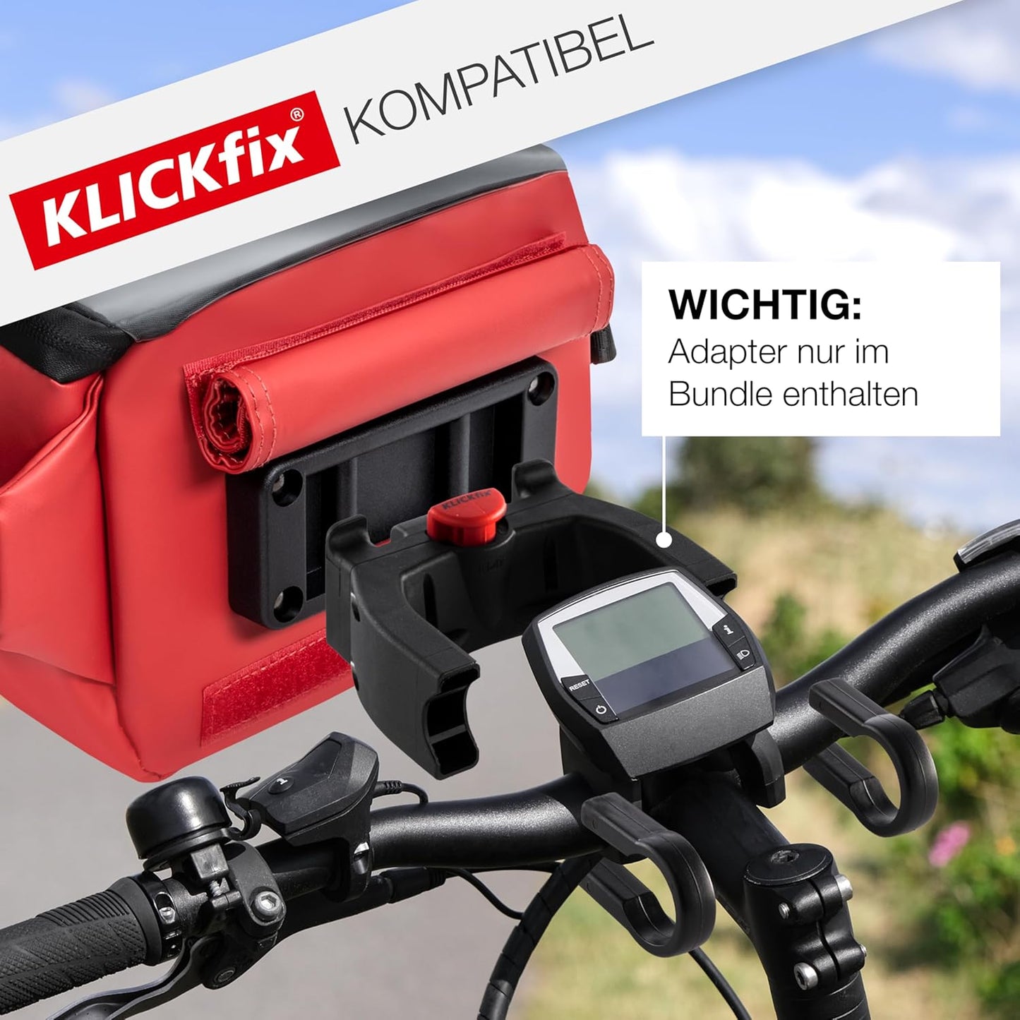 Wasserfeste Lenkertasche mit Handyfach, Rotreflective Einzeln