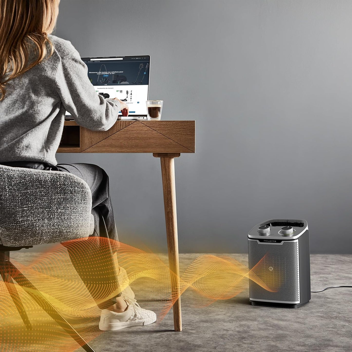 Intense Comfort+ Heizlüfter, leise mit Thermostat, 35 qm | Keramik