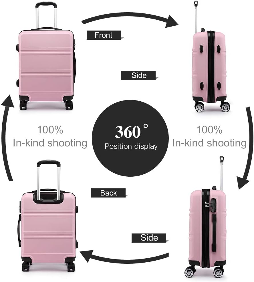 Reisekoffer für Handgepäck, Pink M (55cm)