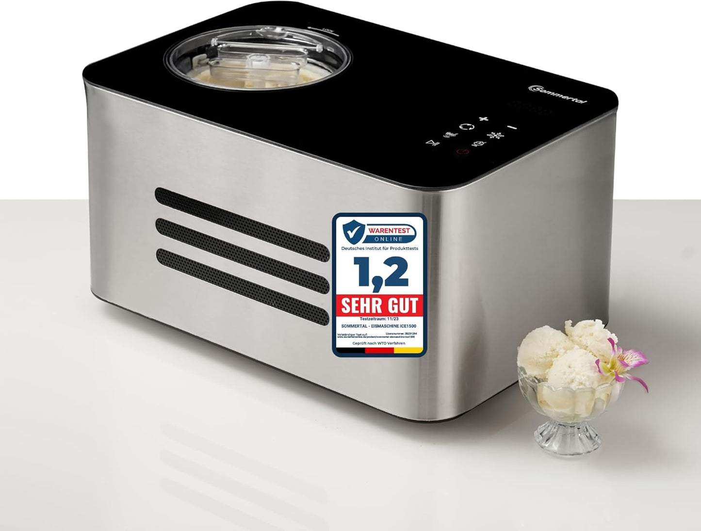 Eiscreme Maschine ICE1500 mit Kompressor