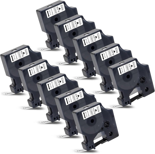 10er-Set Schriftband-Ersatz für Dymo LabelManager, 10