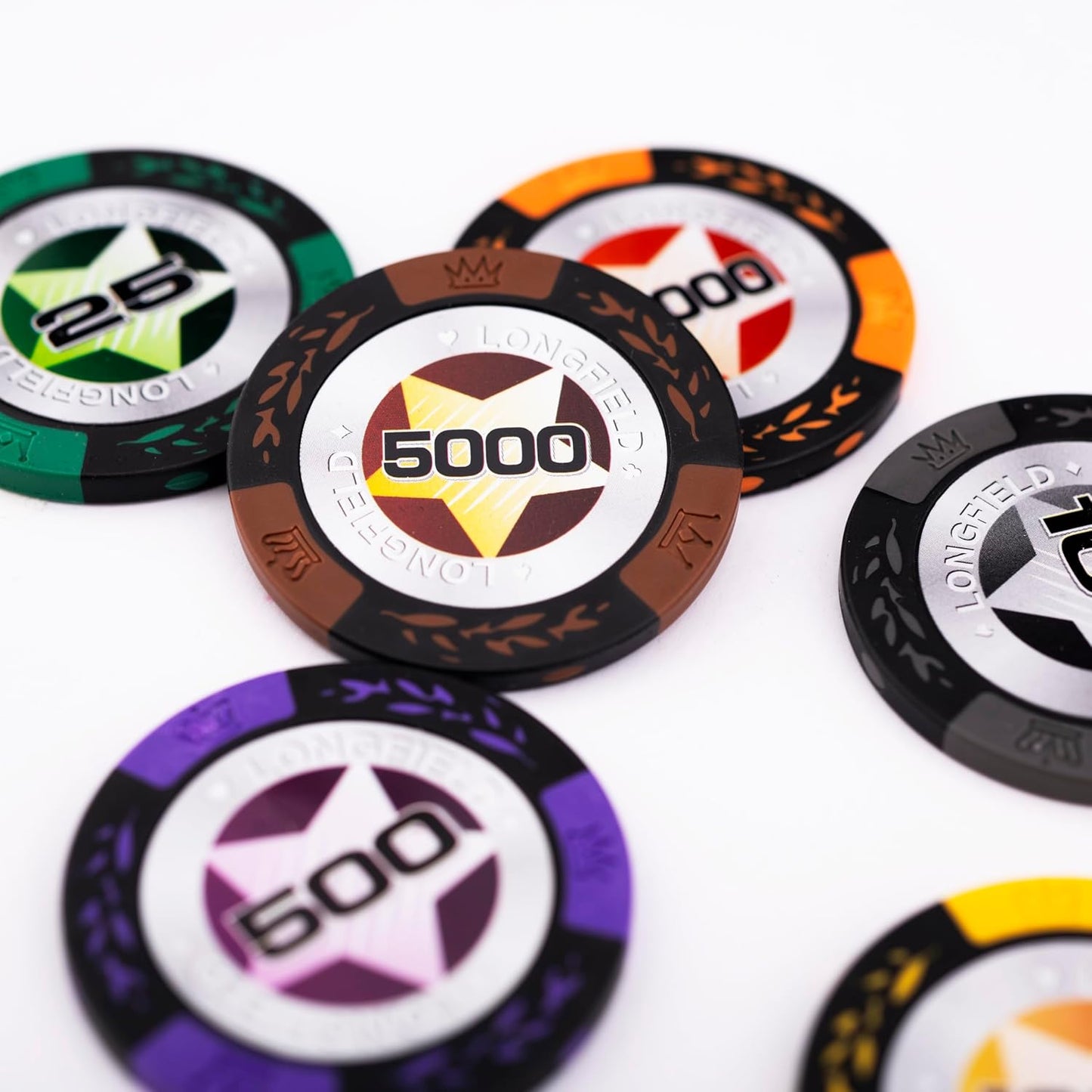 Poker-Set im Koffer mit 500 Chips, 14 Gr – Hohe Einsätze 500 Token
