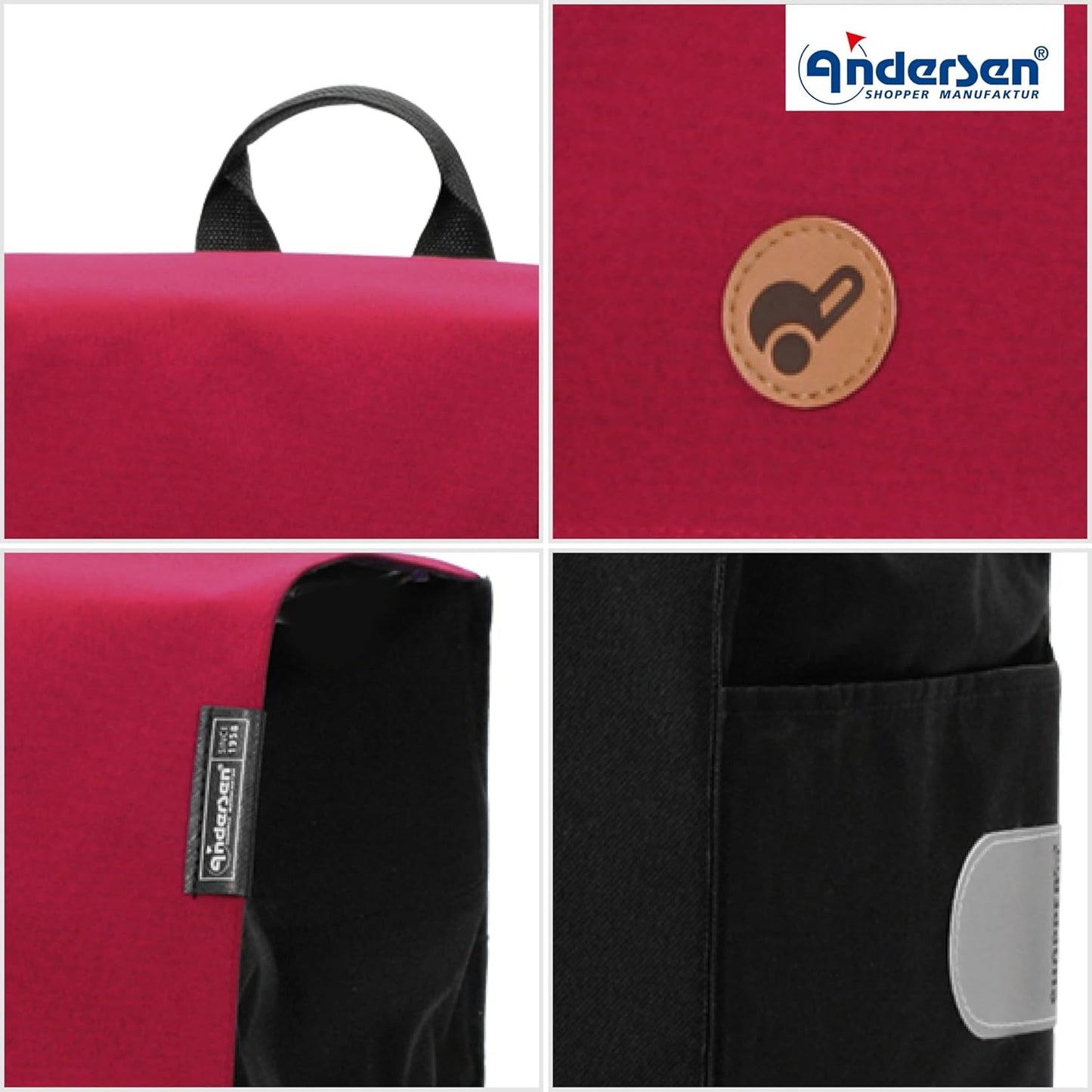 Ersatztasche für Einkaufstrolley, Rot