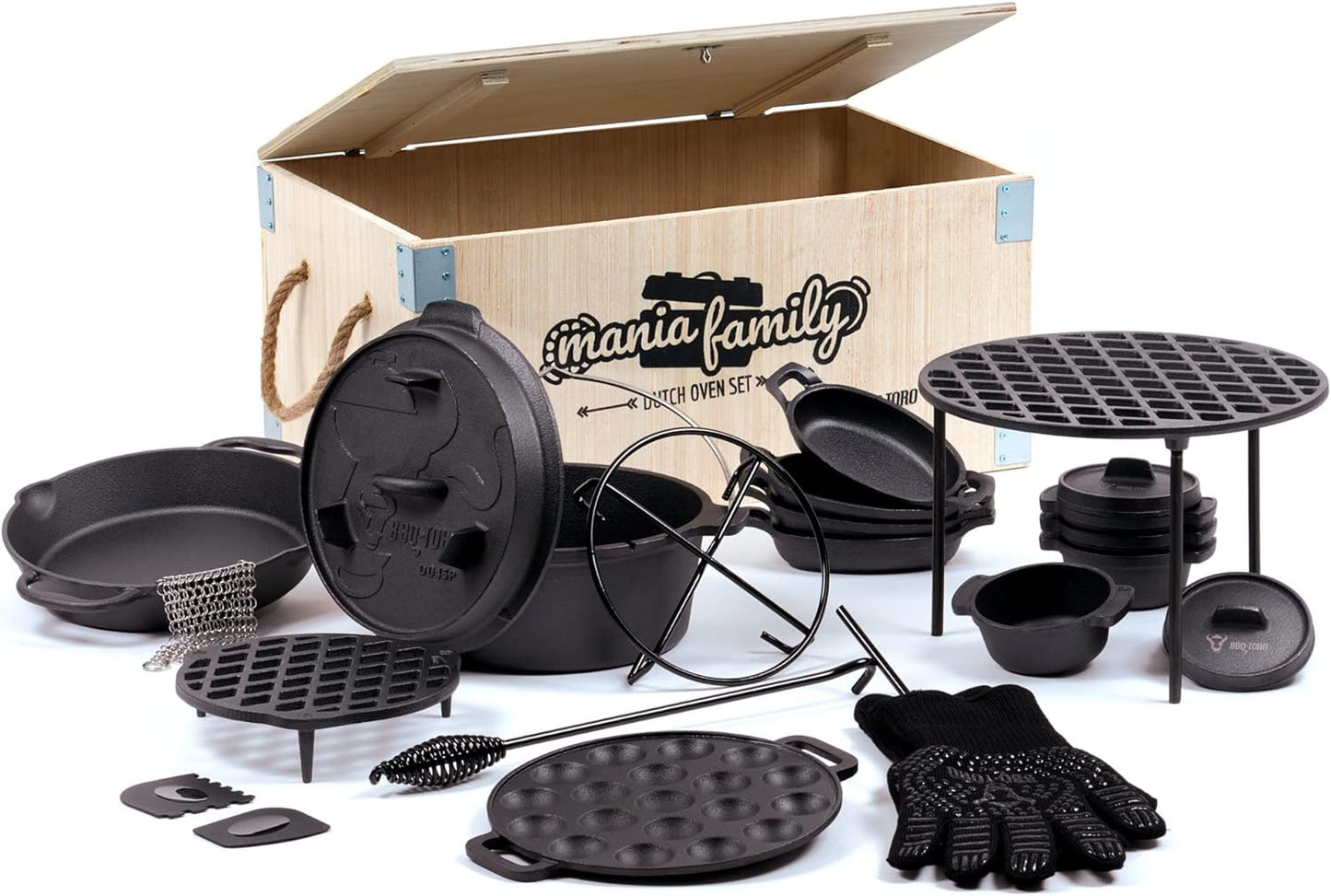Mania Family - Dutch Oven Set, 19-teilig