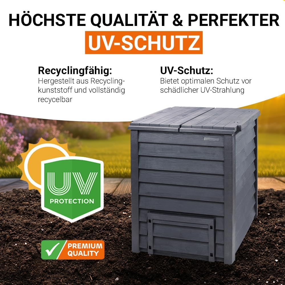 Thermo-Wood Komposter mit Bodengitter, 400 Liter, 400 L inkl. Bodengitter
