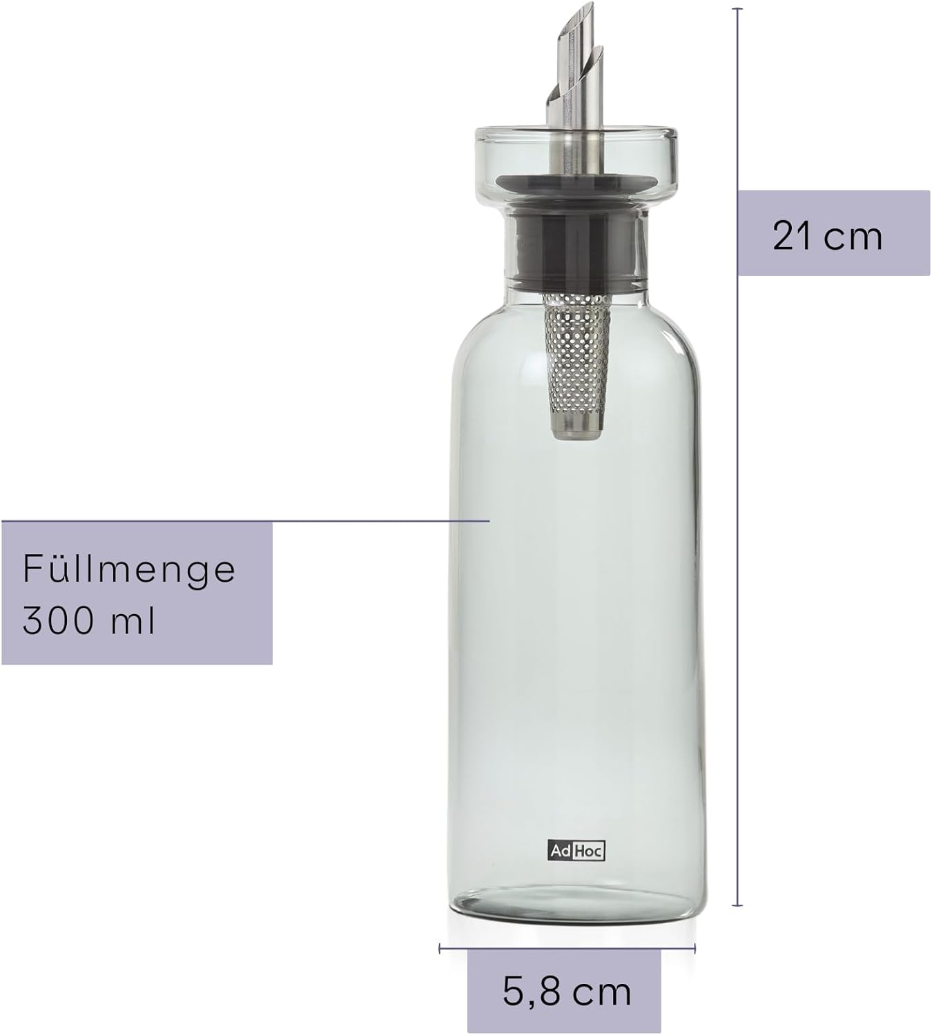 Öl- und Essigspender AromaPour, Grau 300 ml
