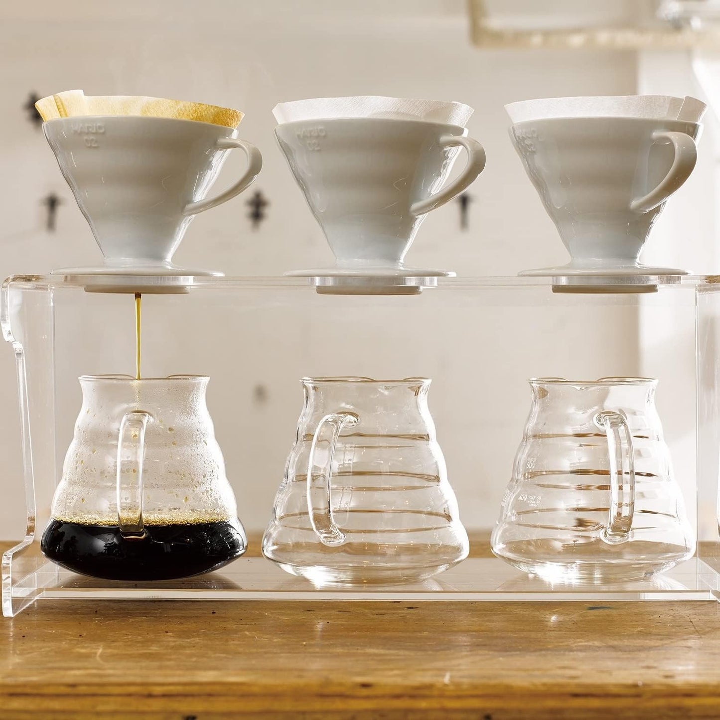 V60 Keramik-Kaffeemaschine mit Ausgiesser, Farblos 1-2 cups Keramik