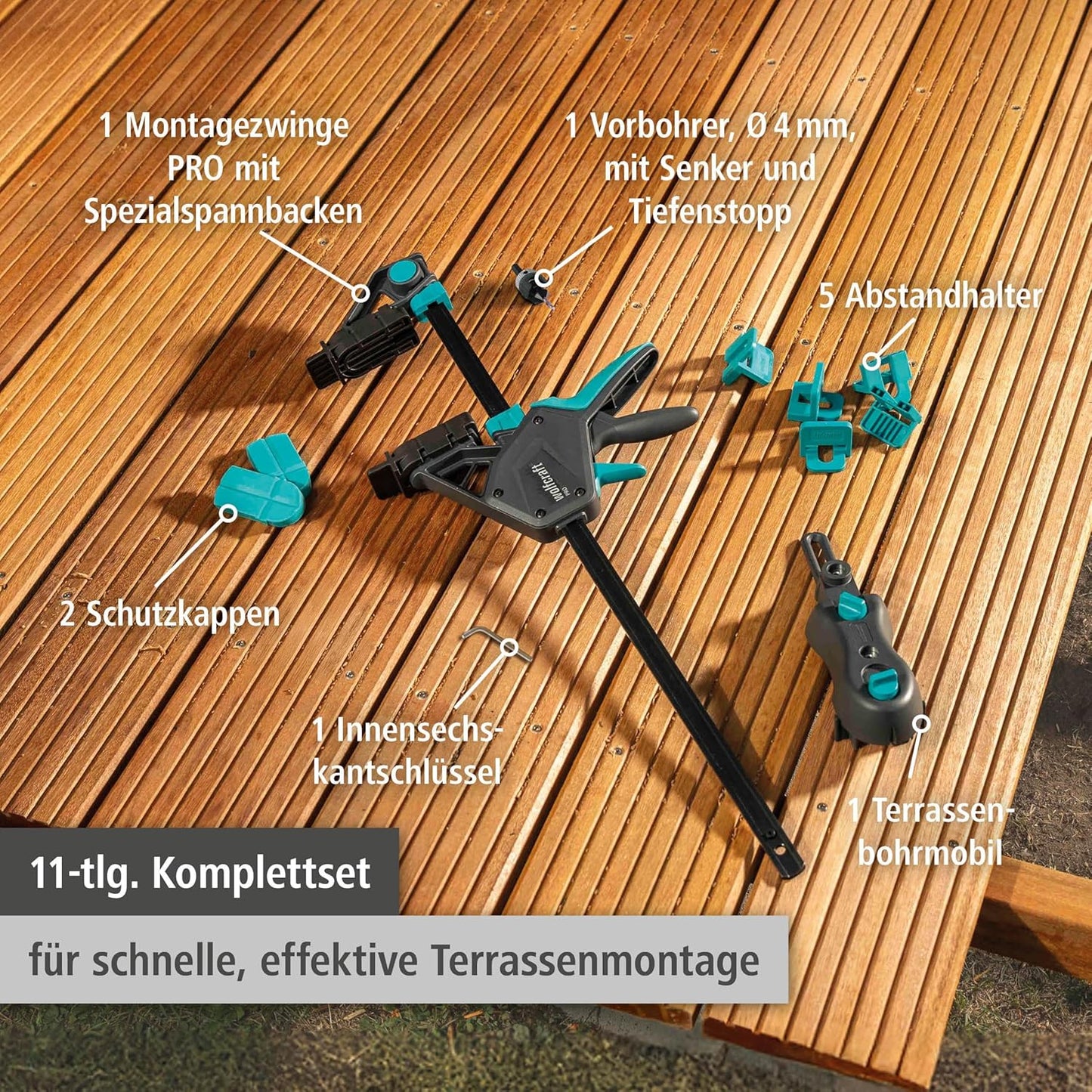 Terrassenbau-Set Pro 11-teilig, PRO