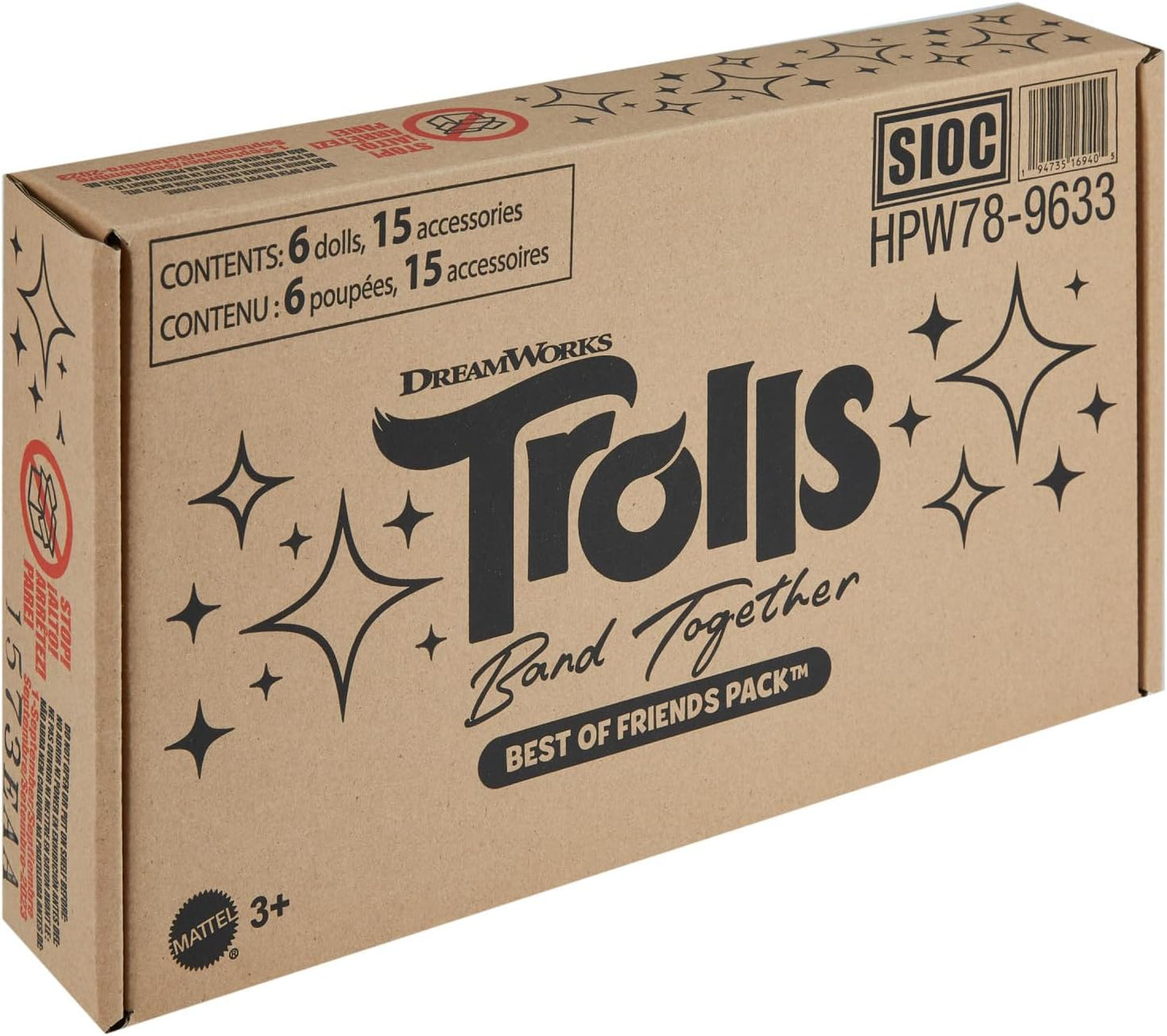 7er-Set Trolls Figuren, Best of Friends Pack