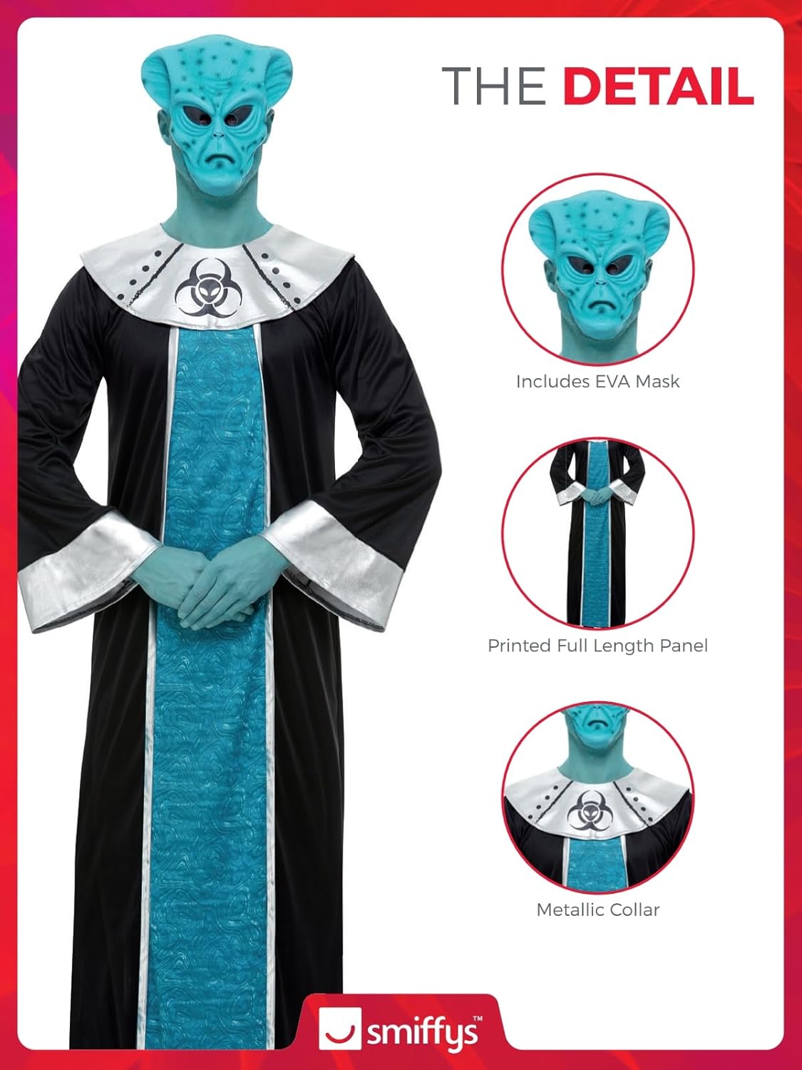 Alien - Ausserirdischer Lord, Large (Chest 42-44) Blau