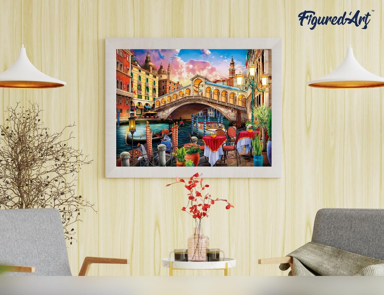 Malen Nach Zahlen Set - Rialtobrücke, Rialtobrücke 40x50cm Mit Keilrahmen (nicht gespannt)
