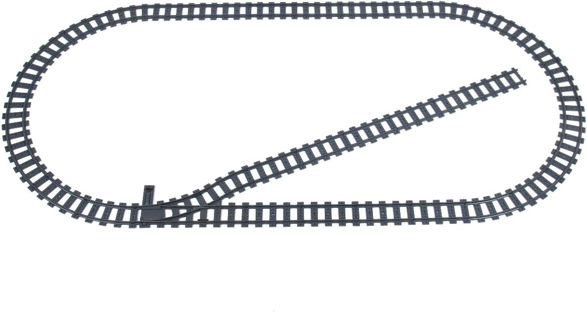 City Bausteine Schienen Set - Schienenkreis inkl. Abstellgleis, Schienenkreis L