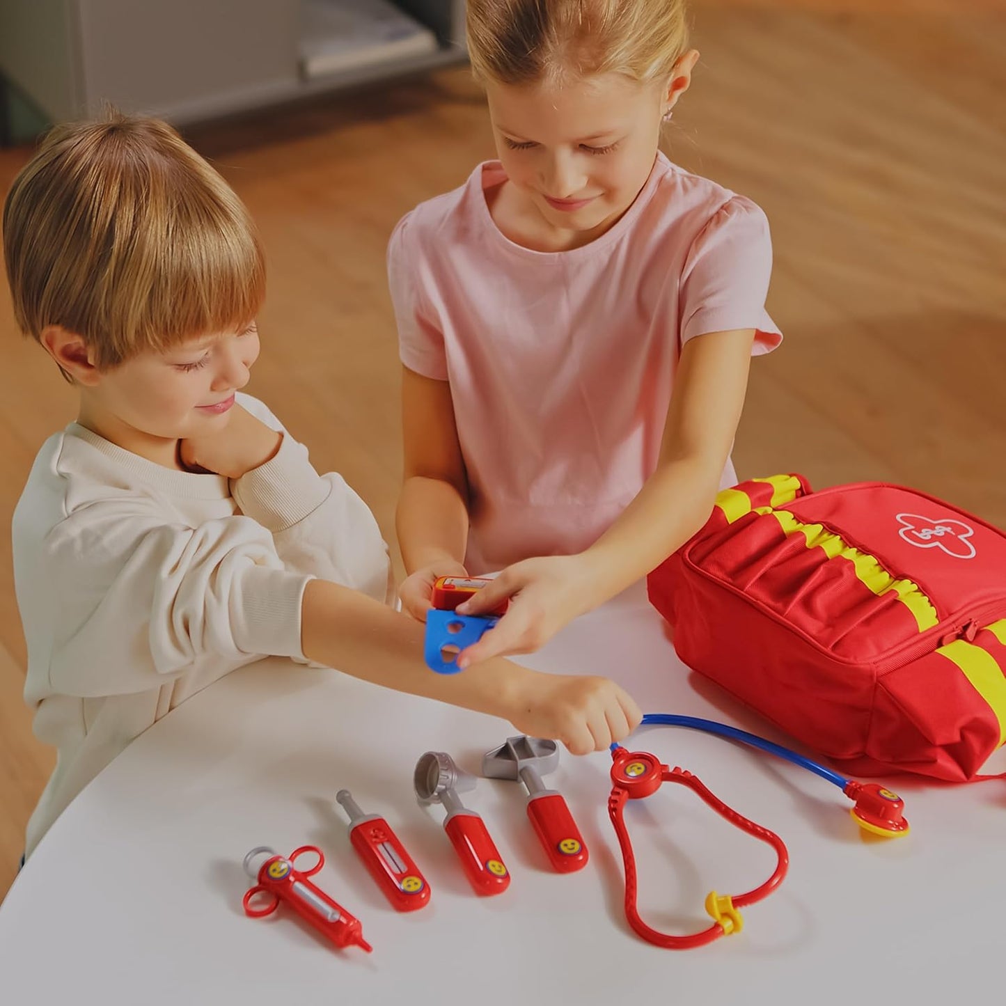 Rettungsrucksack Spielzeug-Set mit Zubehör ab 3 Jahren