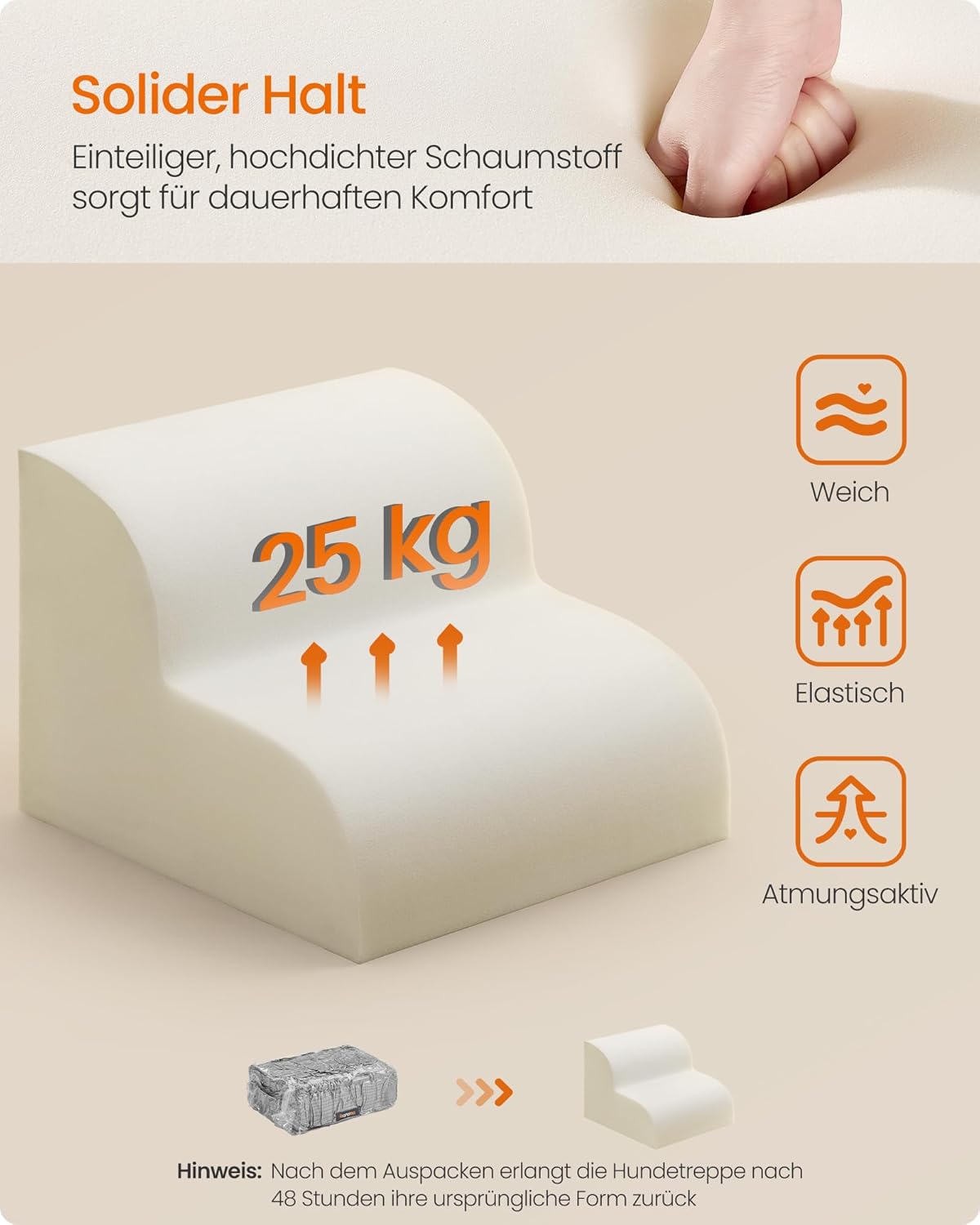Haustiertreppe mit 2 Stufen, 2 Stufen (40T cm) schiefergrau