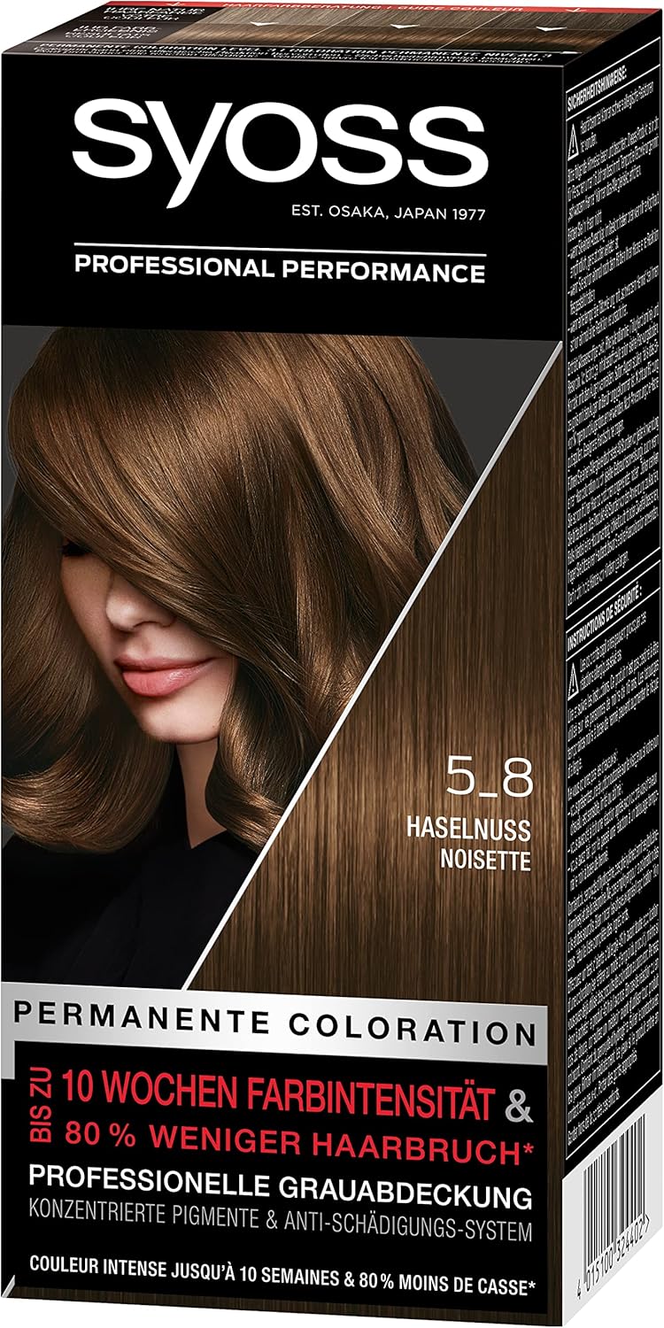 Permanente Haarfarbe, 3er-Pack, Haselnuss 1 stück (3er Pack)