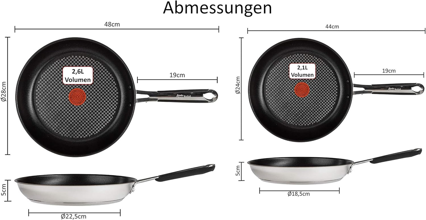 4-teiliges Pfannenset, 24 cm + 28 cm