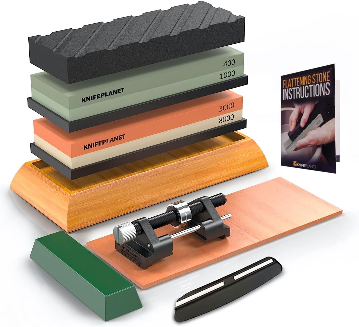 Whetstone Schleifstein-Set, 400/1000 3000/8000 Set