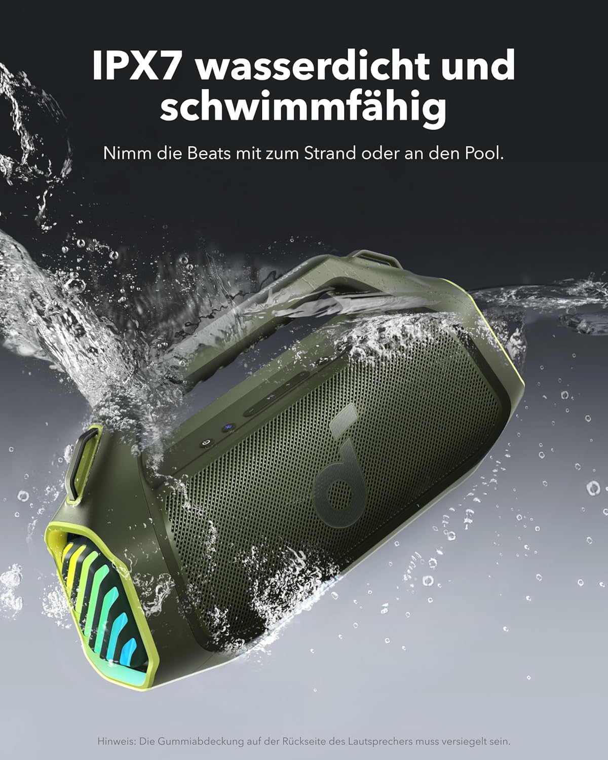 Boom 2 Plus Outdoor Bluetooth Lautsprecher, 140W, wasserdicht, green