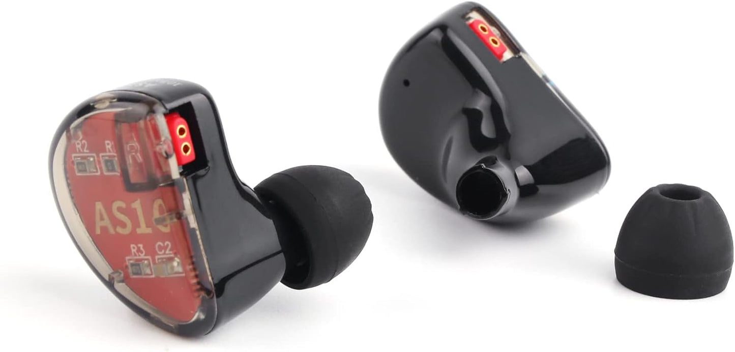 AS10 5BA HiFi In-Ear Kopfhörer mit Noise Cancelling, Black Mit Mic
