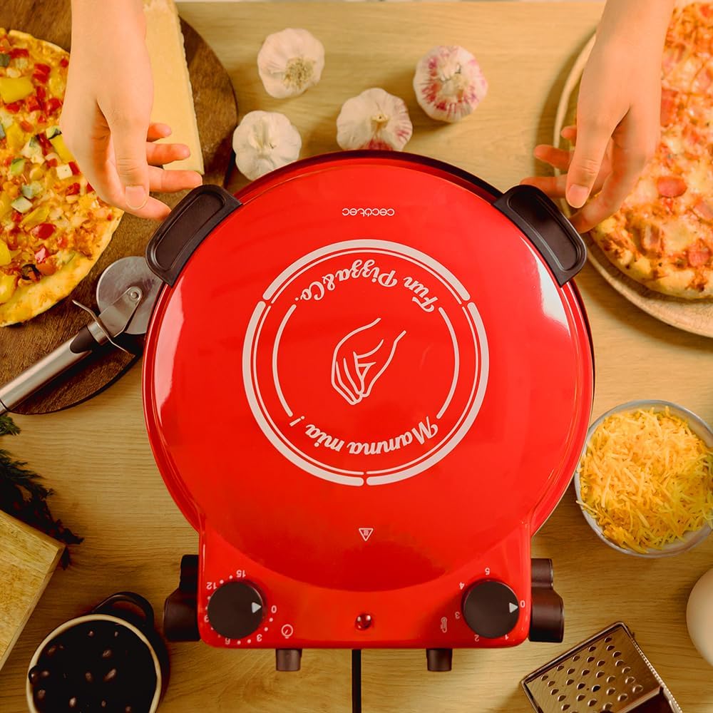 Elektrischer Pizzaofen Fun Pizza&Co Mamma Mia, Rot