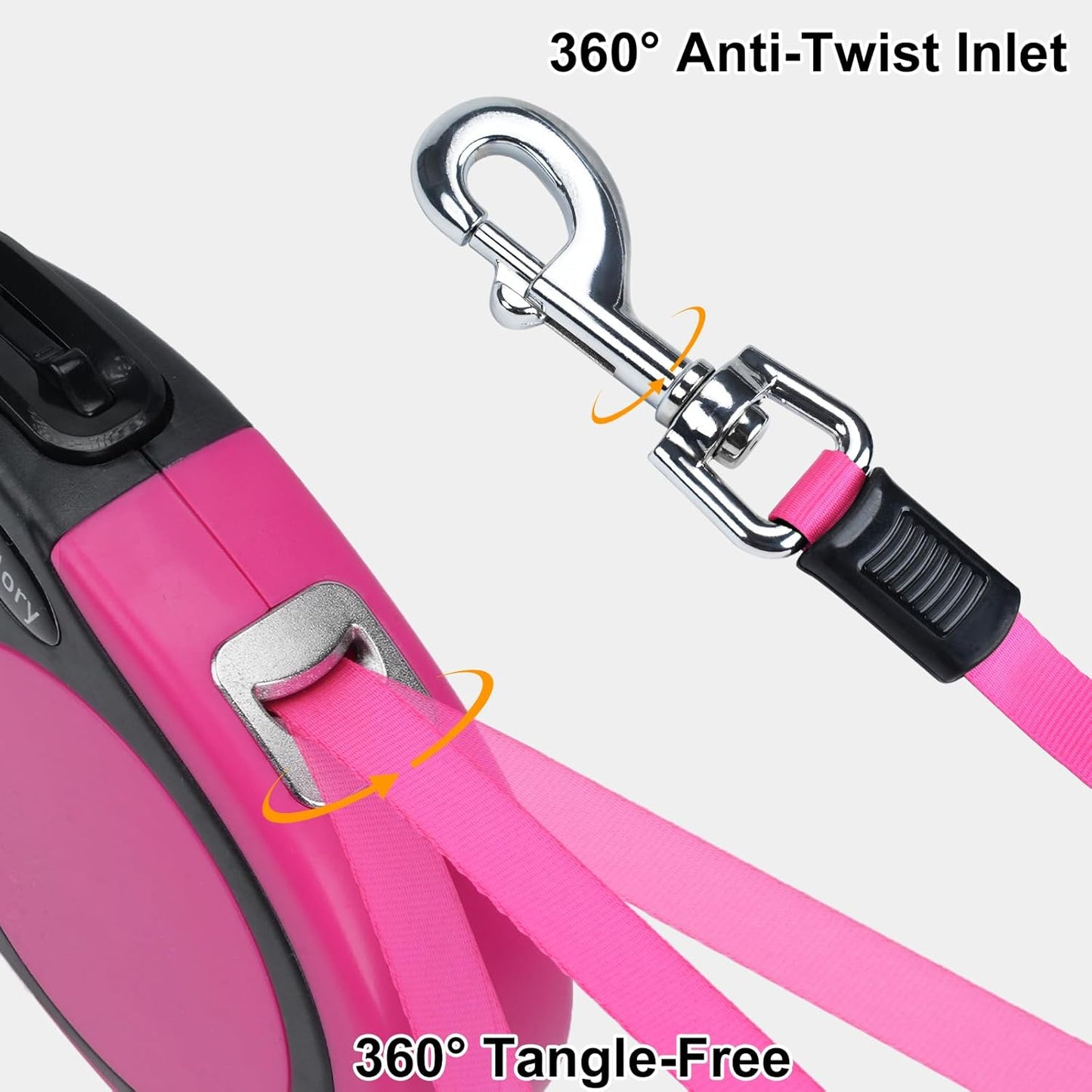 Rollleine für Hunde, Gross Rosa