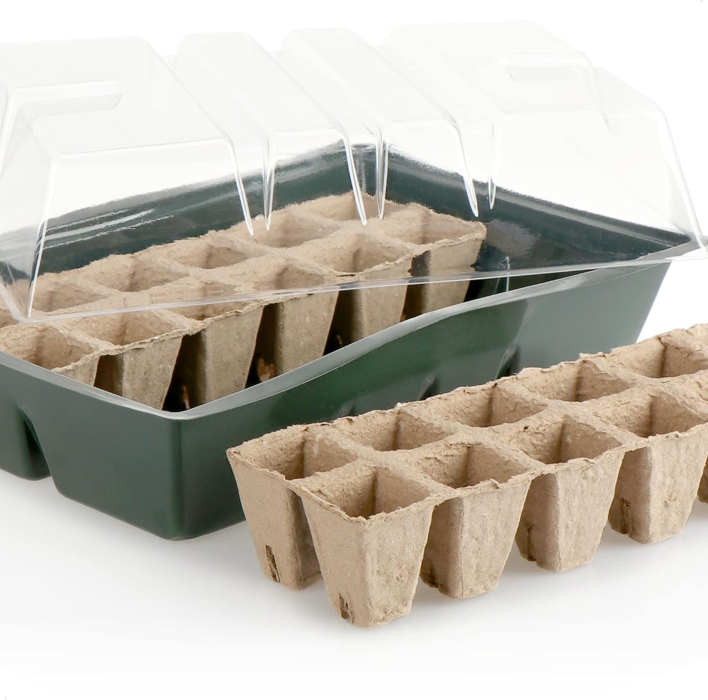 6er-Set Zimmergewächshäuser, 6x Zimmergewächshaus - Schwarz/Braun
