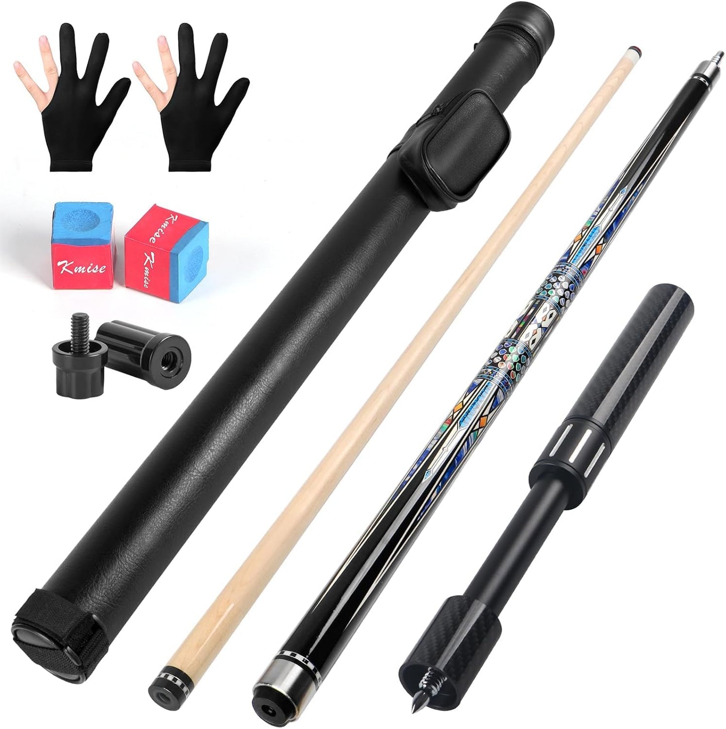 Billard-Queue-Set, 19 Unzen (538g) blau-lila