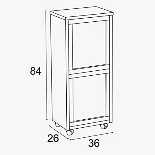 Mülltrennsystem Madera 2, Weiss