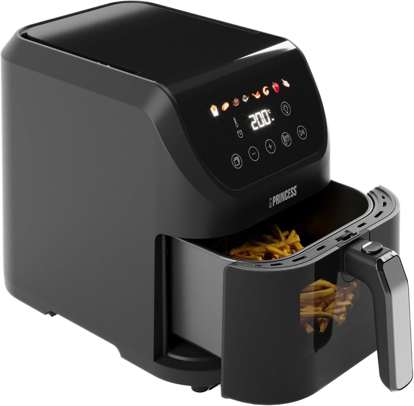 Slim Airfryer mit Antihaftbeschichtung, Bunte Symbole / 5L