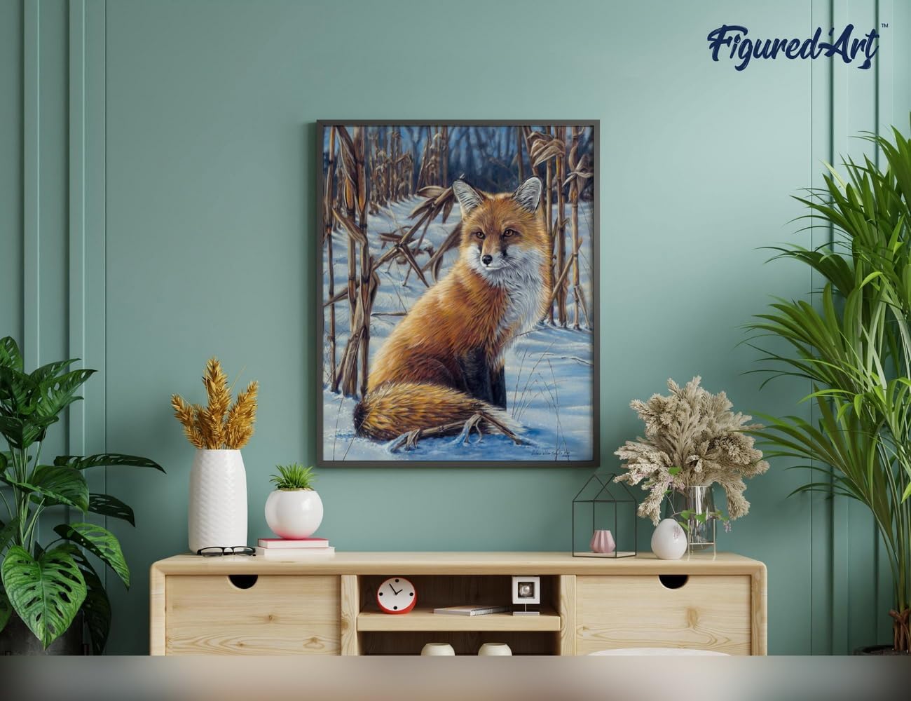 Malen nach Zahlen Set Fuchs im Schnee, Fuchs im Schnee 40x50cm Mit Keilrahmen (nicht gespannt)