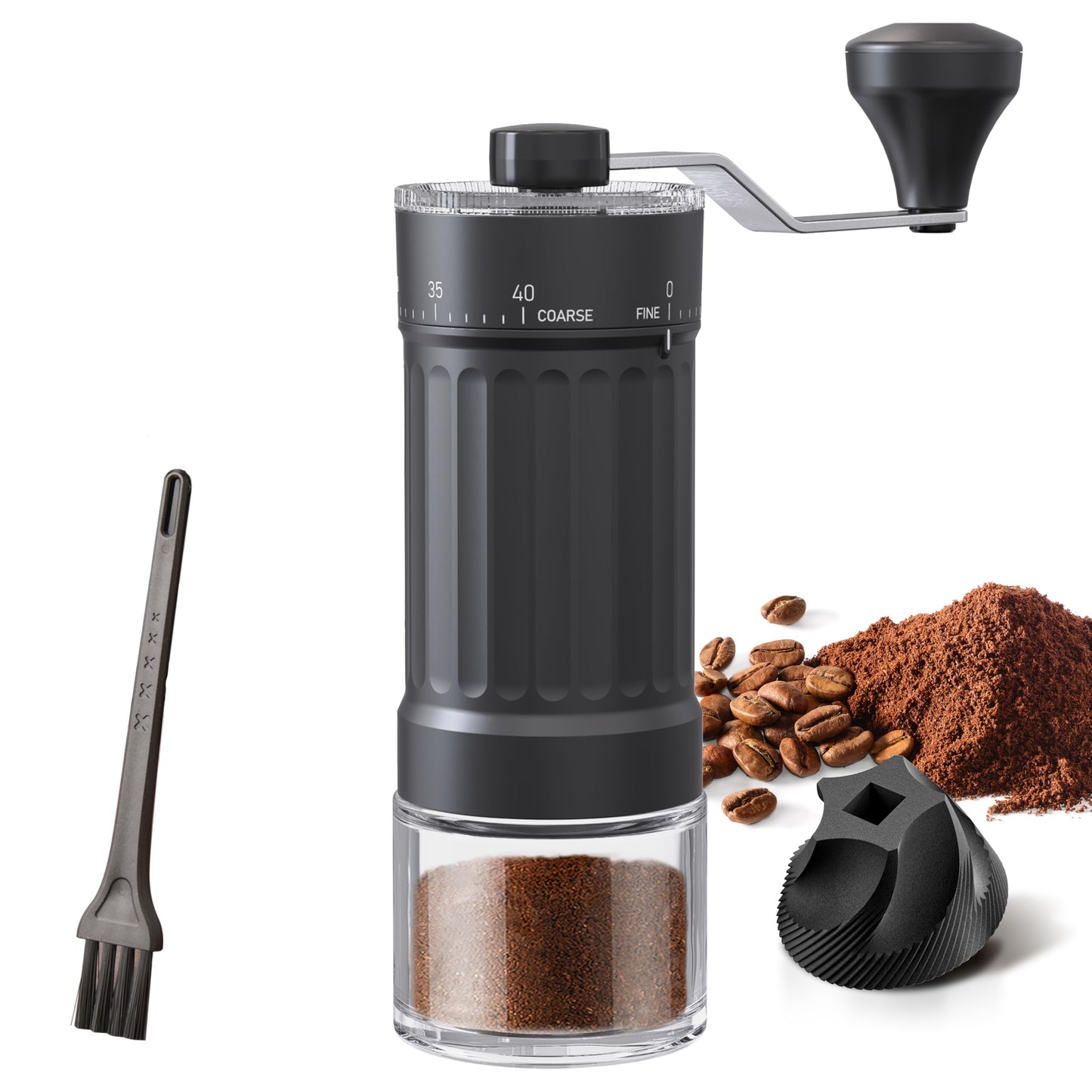 Tragbare Kaffeemühle, Edelstahl