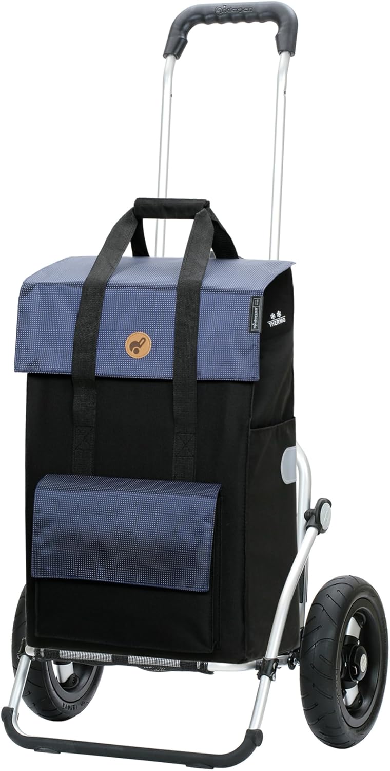 Royal Vektor Einkaufstrolley klappbar mit Kühlfach, Blau