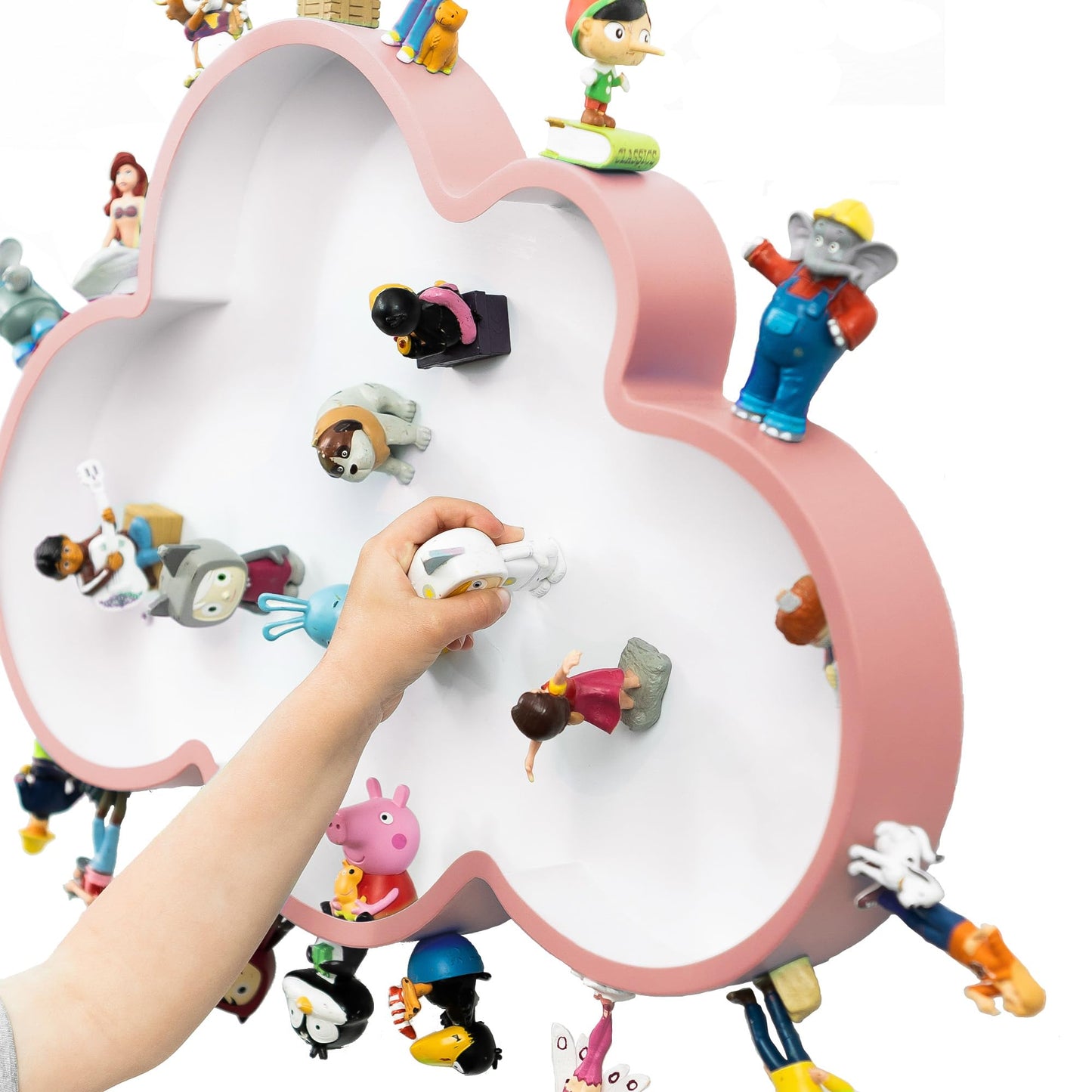 Magnetisches Wolken-Wandregal für Tonie Figuren, Rosa