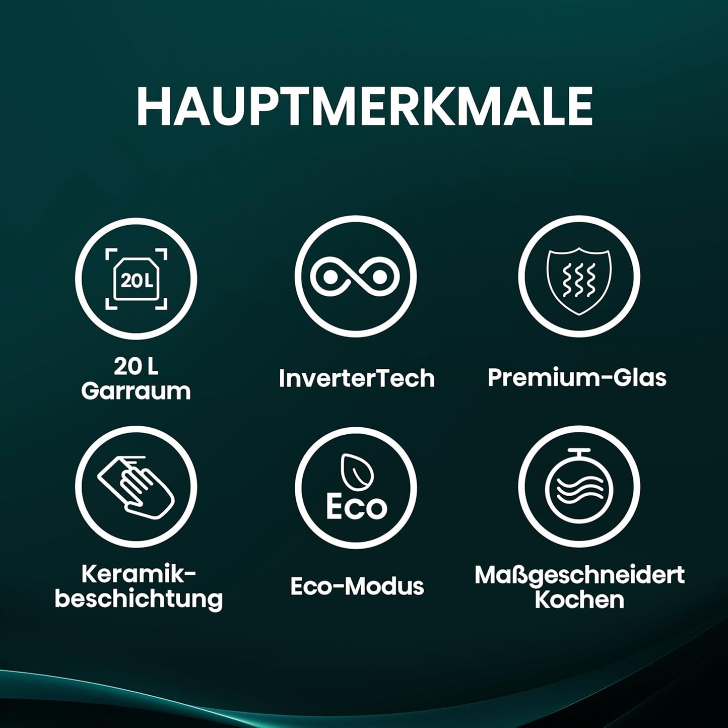 Mikrowelle H20MOBS4HI (20 L), 20 L Digitale Steuerung Mit InverterTech