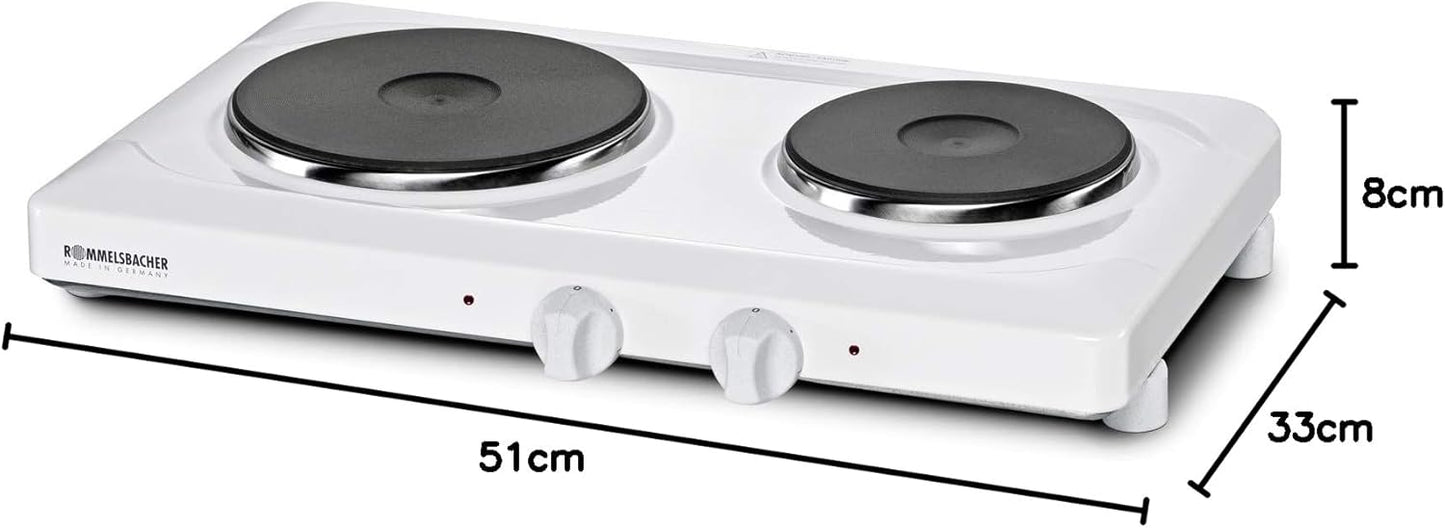 Doppelkochplatte THS 2015 mit Zeitschaltuhr, 2000 Watt mit Zeitschaltuhr Single