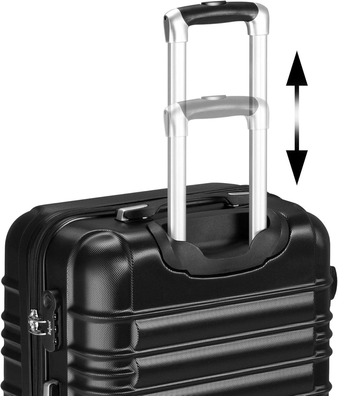 4-tlg. Hartschalenkoffer Set, Schwarz