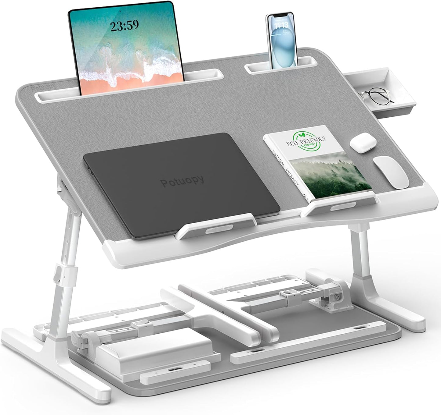 Verstellbarer Laptoptisch, Grau