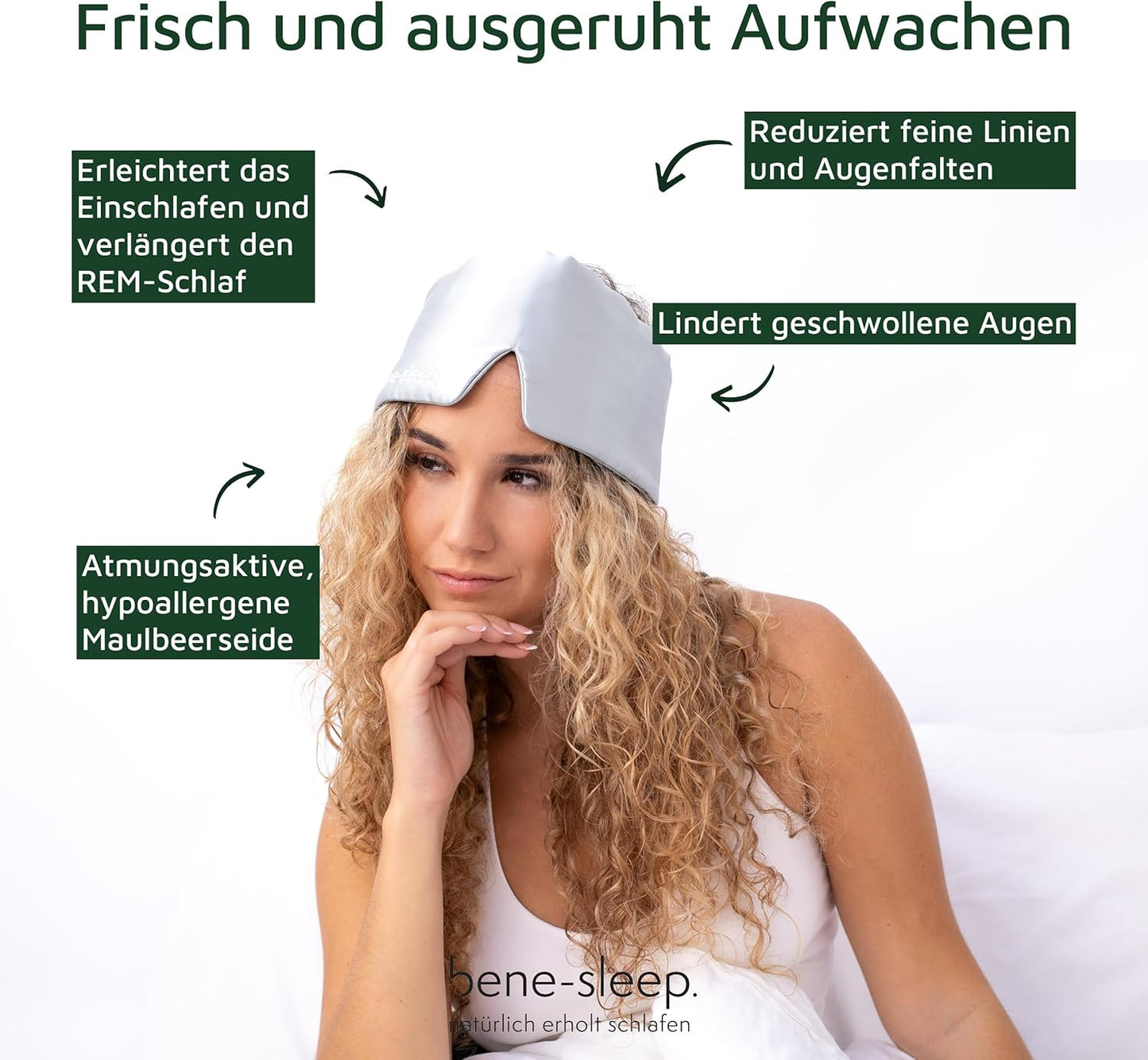 Seidenschlafmaske, Graublau