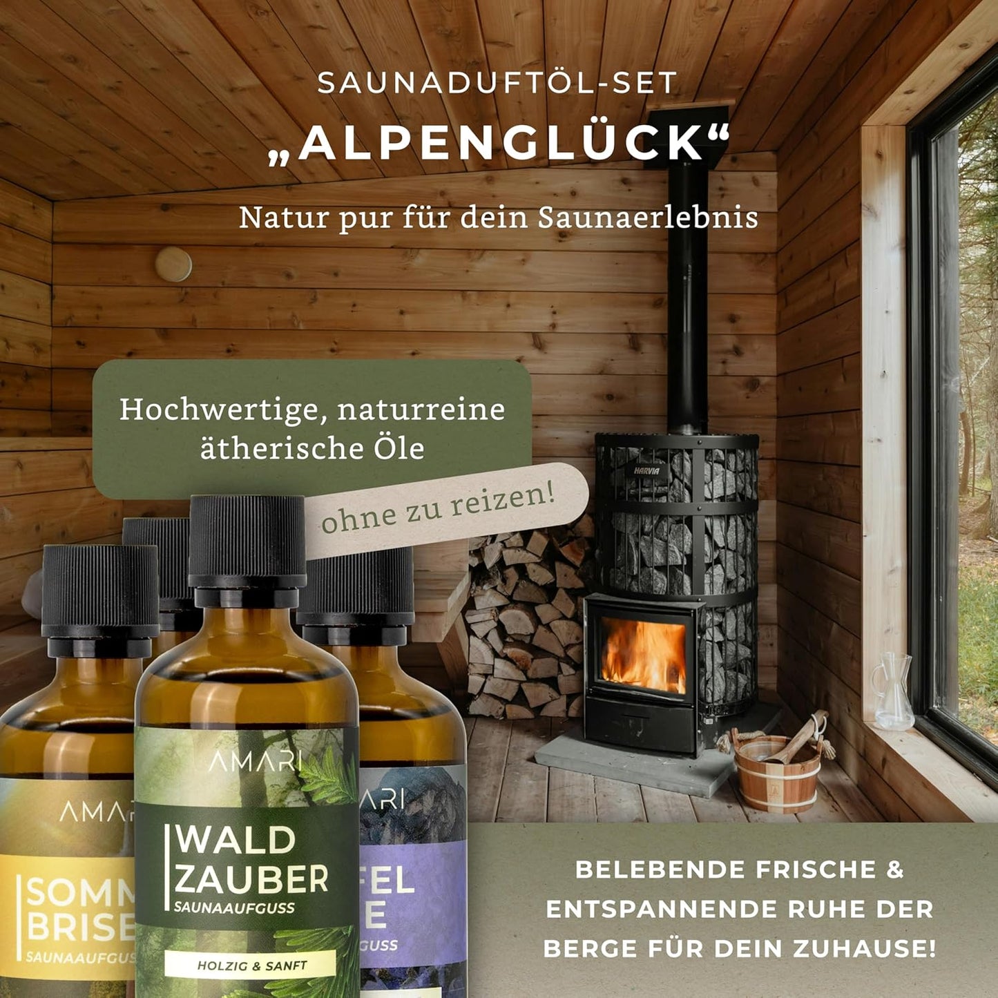 Saunaaufguss-Set Alpenglück, Set Alpenglück