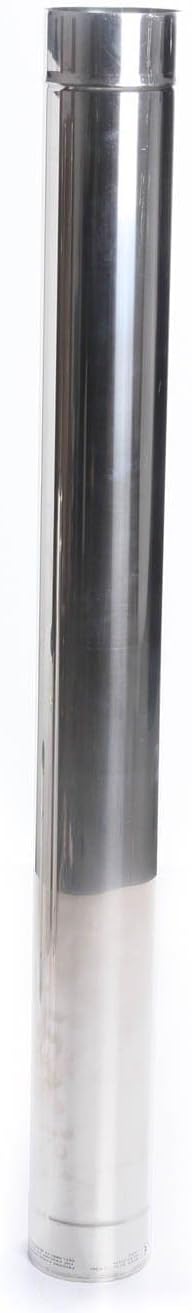 Edelstahl Kaminrohr 200 mm, Ø 200mm Länge: 330mm