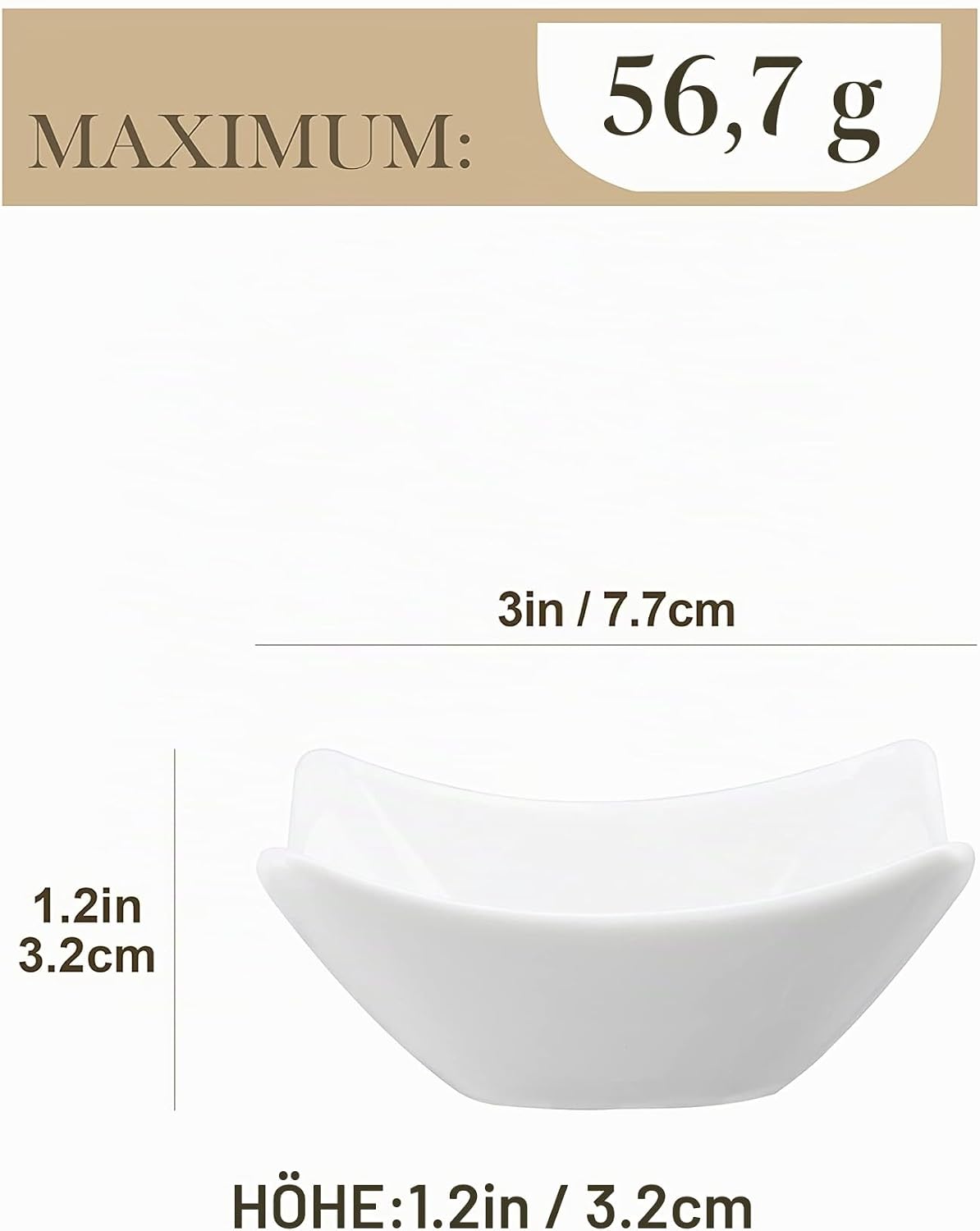 6-teiliges Snack- & Dipschale-Set, 60 ml Weiss/Flyaway Orchidee