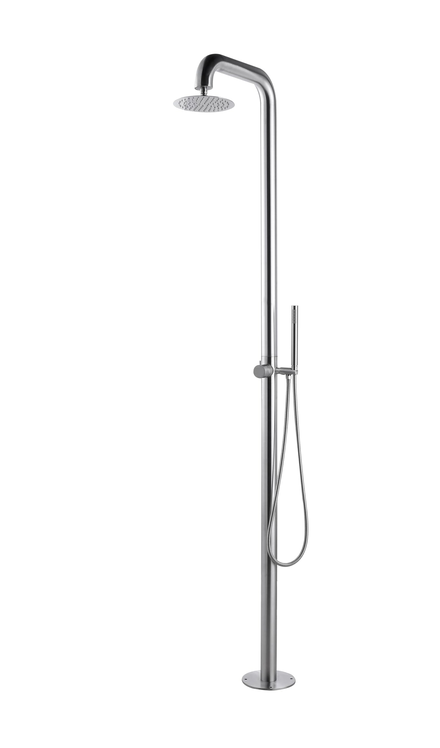 Outdoor Regenduschkopf & Handbrause 220 cm Edelstahl