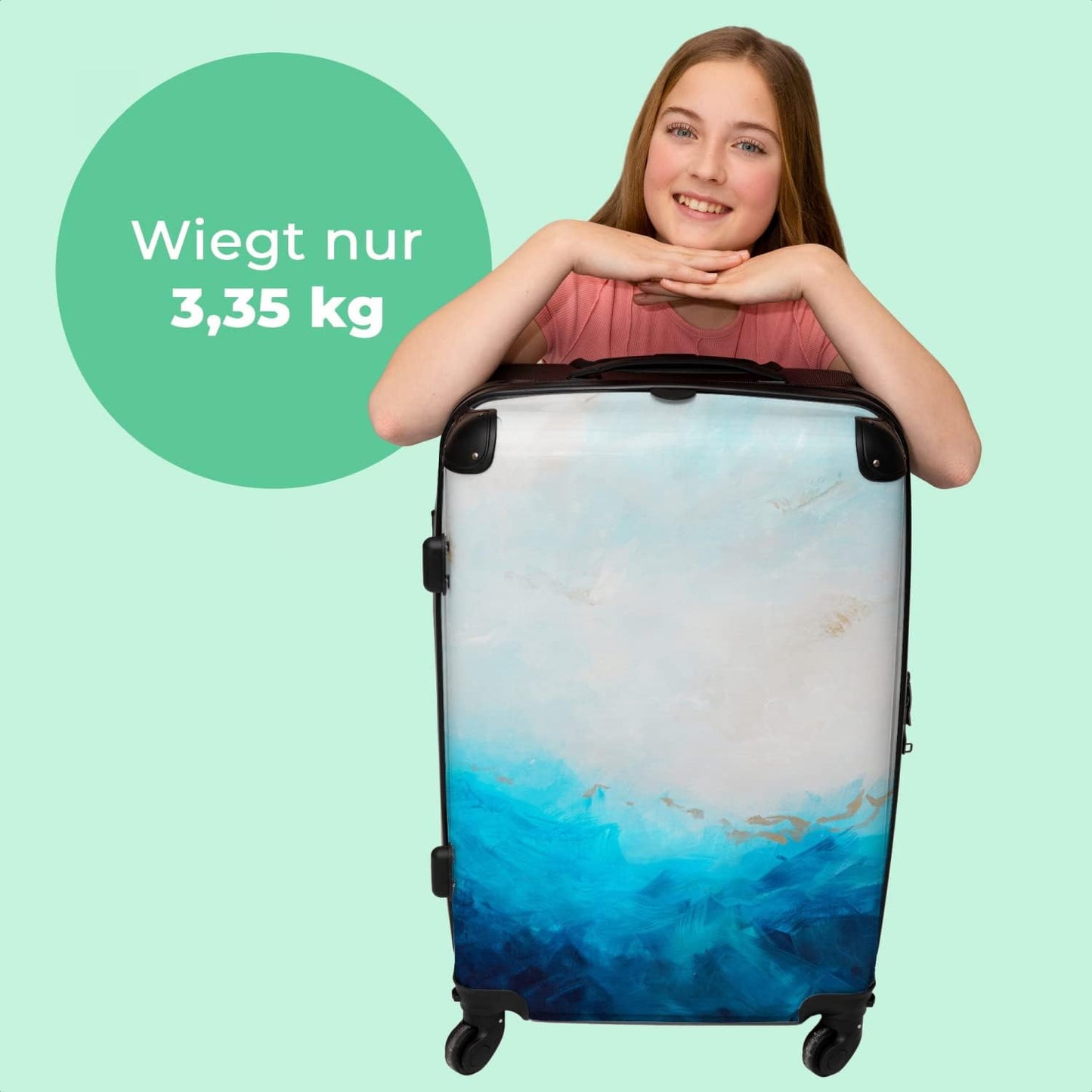 Grosser Trolley Rollkoffer mit 4 Rollen (90L)