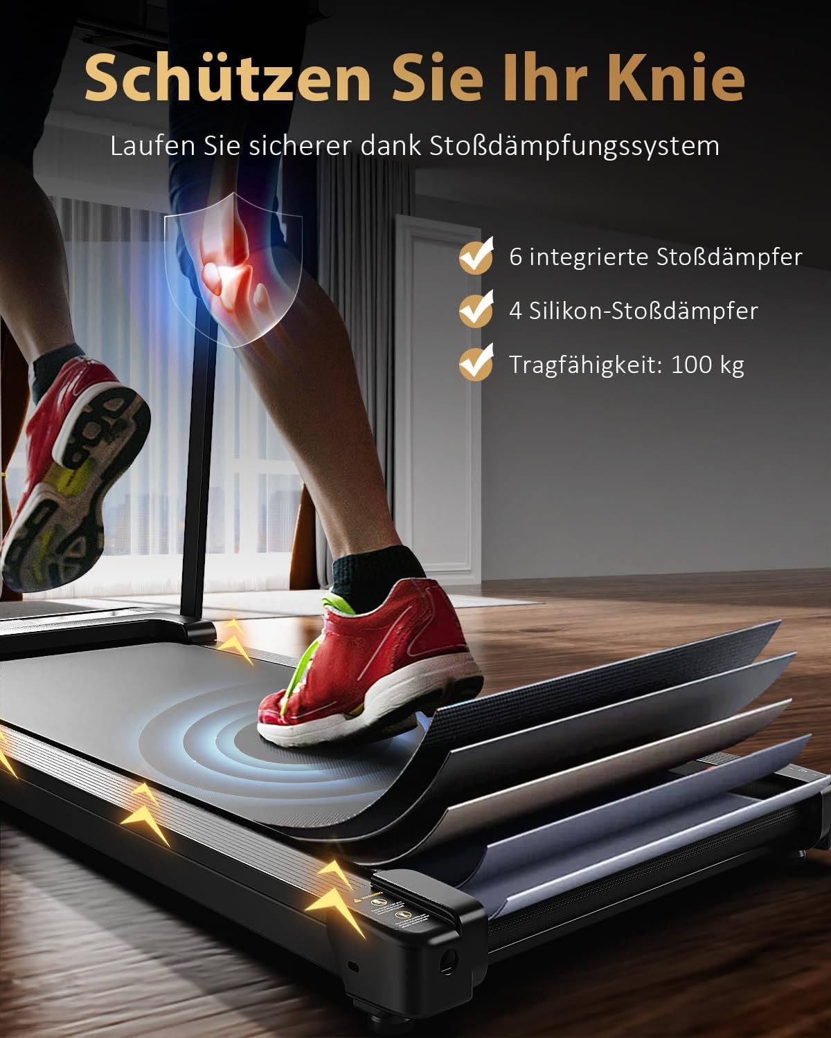 Klappbares Laufband für Zuhause & Büro, Black