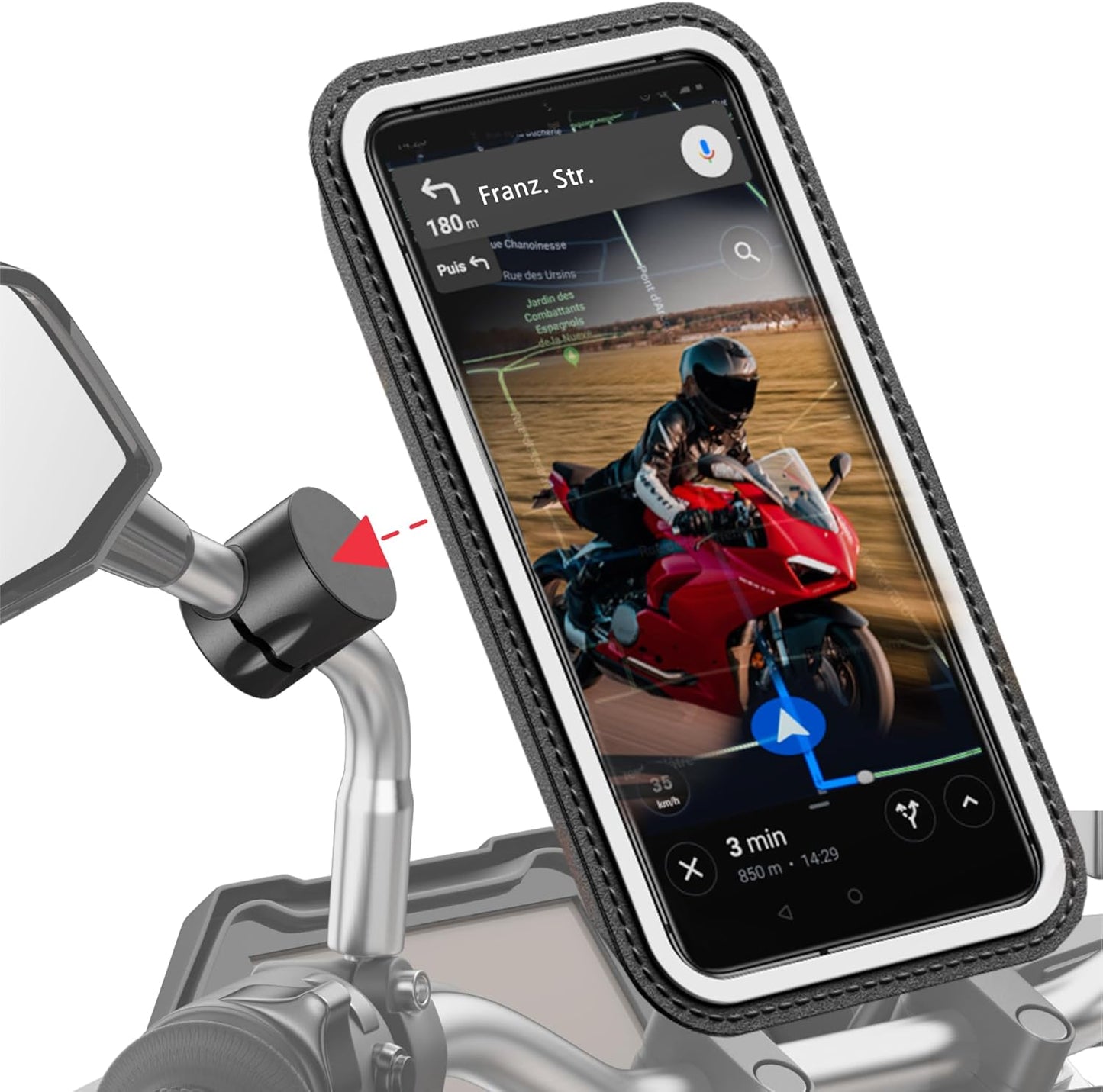 Magnetische Telefonhalterung für Motorräder