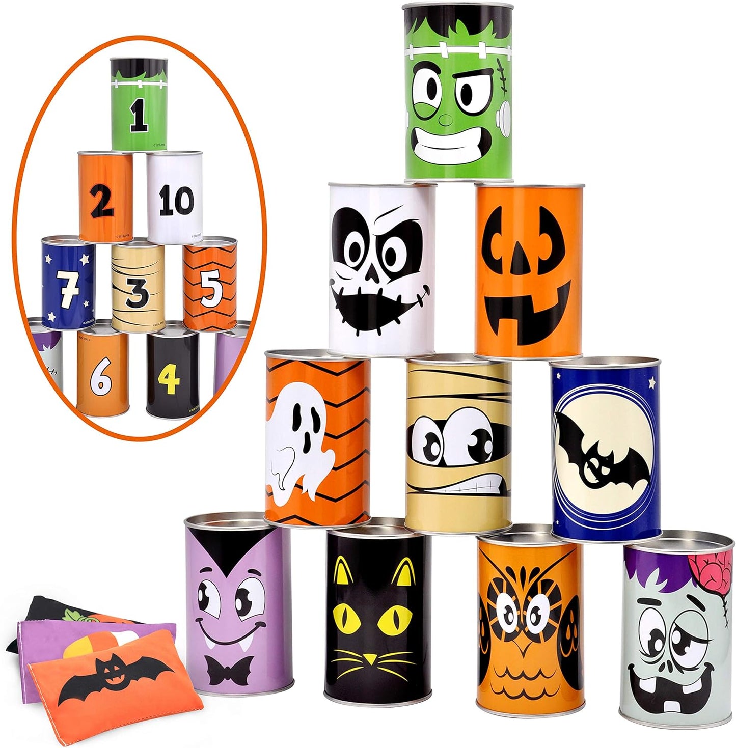 Halloween Karneval Dosenwerfen Spielset, Toss Game